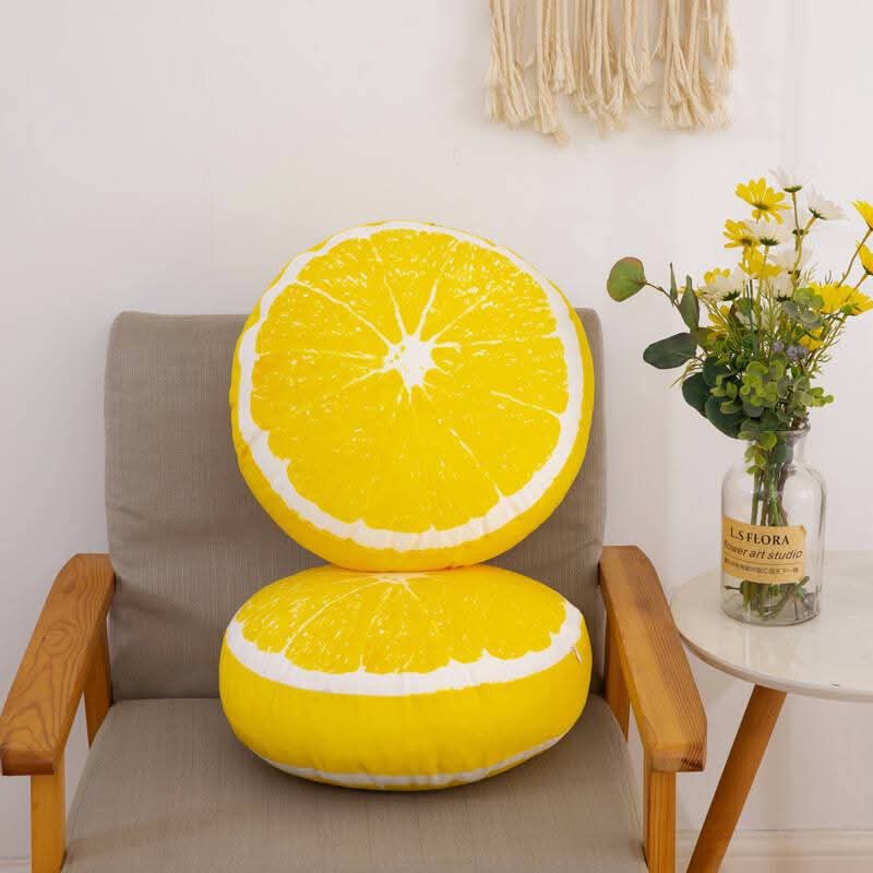 3D Print Fruit Cushion Round Pillow Creative