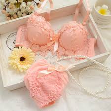 Khapsu Premium Quality Women's Lace pushup wired Bra Panty Set