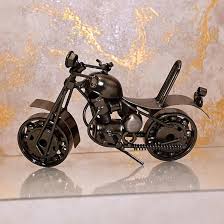 【Yibei Fairy Tale Toy City】Vintage Motorbike Iron Motorcycle Models Motorcycle Car Model Home Decoration Accessories Holiday Office Decor