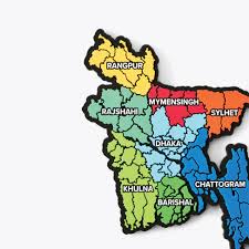 Marble Stone Dust Made Fridge Magnet - Bangladesh Map